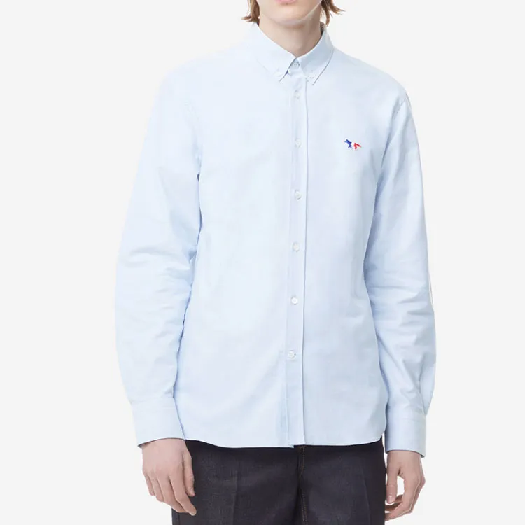Maison Kitsune Shirts Men Blue-3