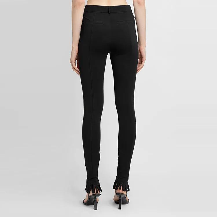 Burberry Fringed Crepe Leggings-3