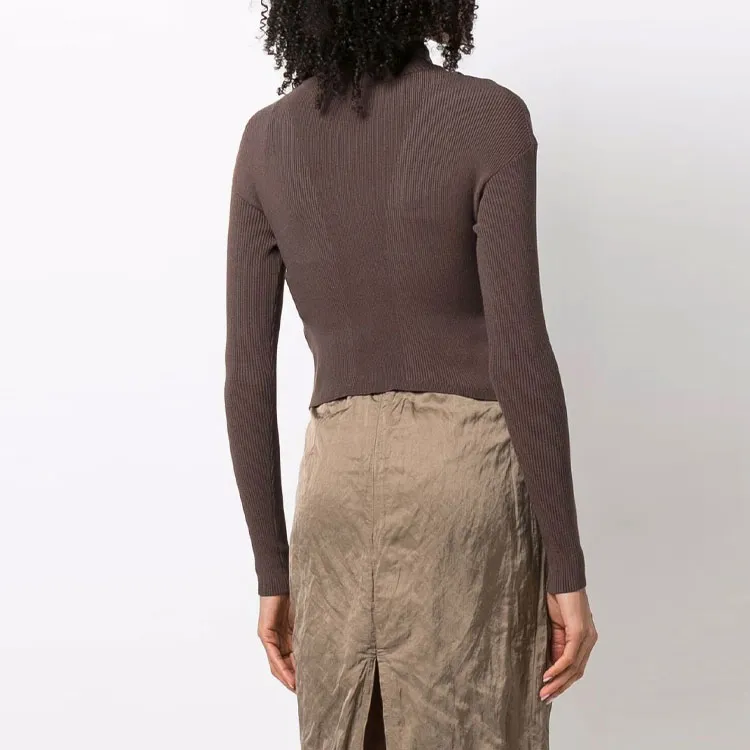 Jacquemus Slim Fit Sweater Women's Brown-3
