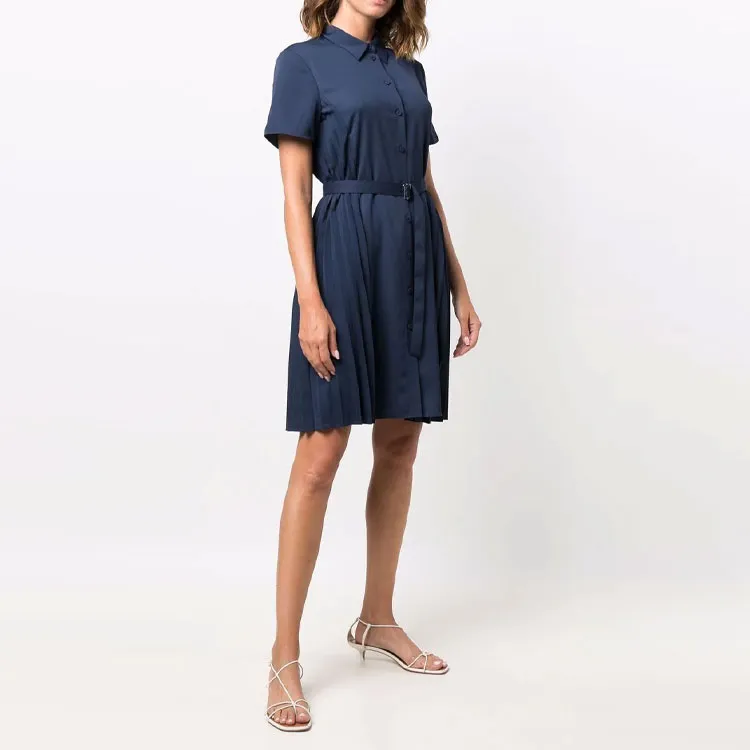 THEORY Short-Sleeved Dresses Women's Blue-3