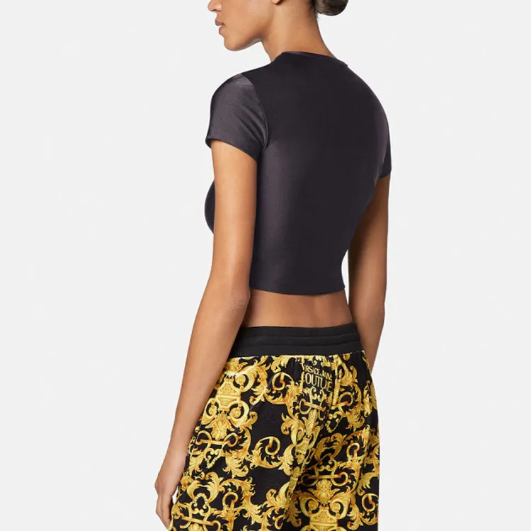 VERSACE VERSACE Crop Tops Women's Black-2