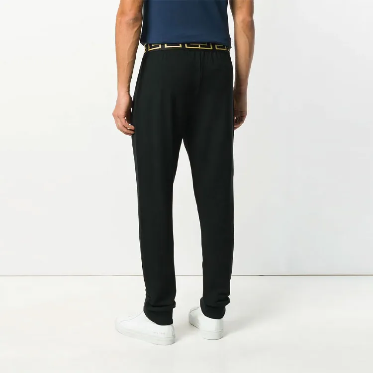VERSACE Knitted Sports Pants Men's Black-4
