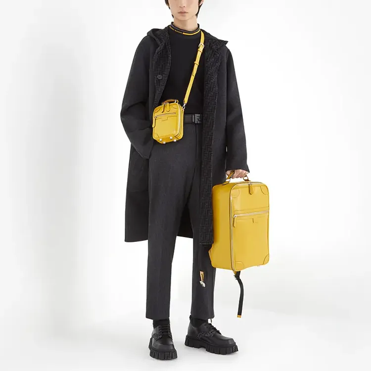 FENDI Coats Men Gray-2