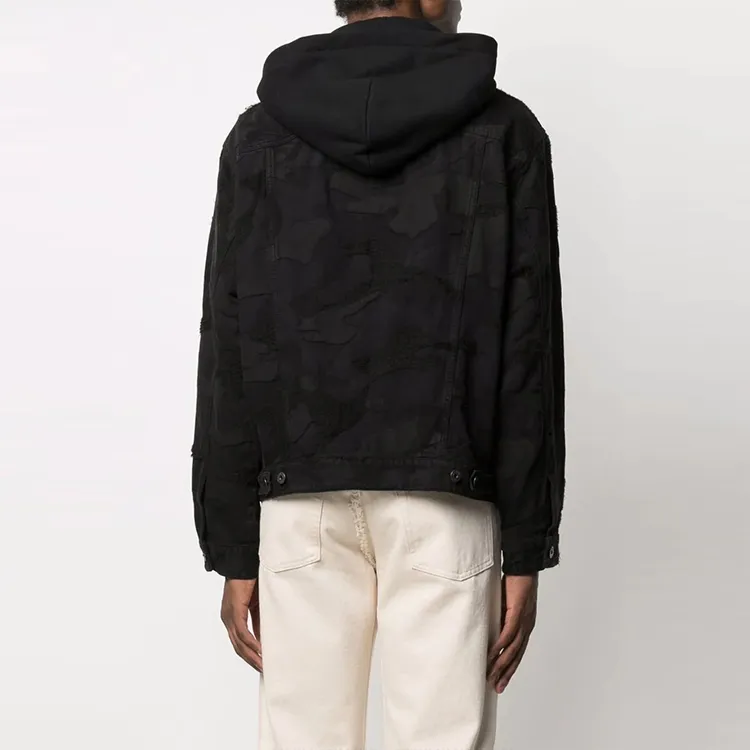Valentino Denim Jackets Men Black-4