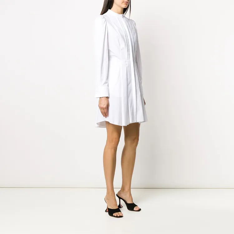 Alexander McQueen Long Sleeved Dresses Women's White-3