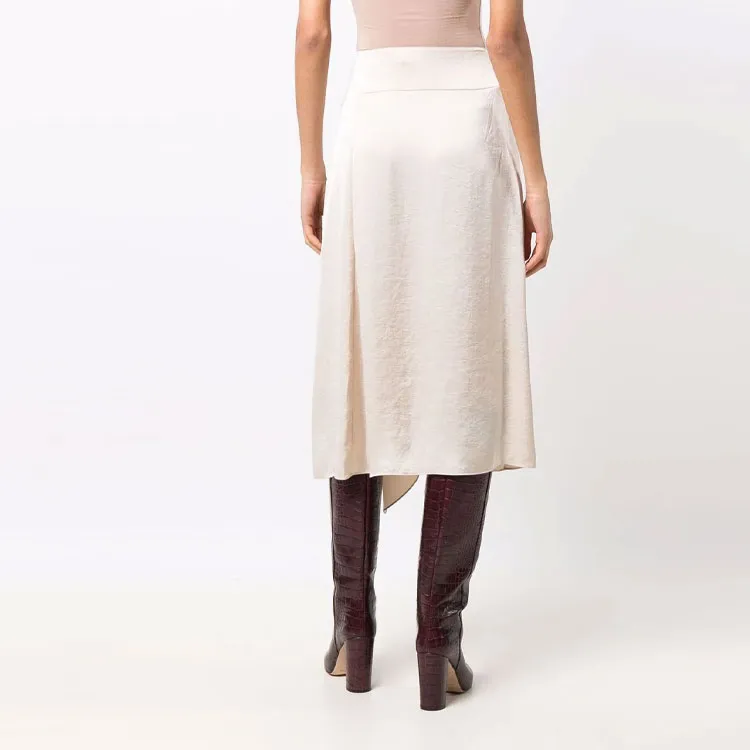 THEORY Crushed Asymmetrical Draped Midi Skirt-3