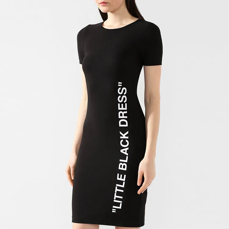 OFF-WHITE SS21 Short-Sleeved Dresses Women's Black-4