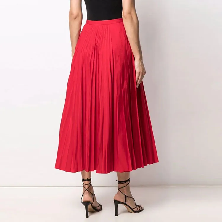 Valentino Casual Long Skirts Women's Red-3