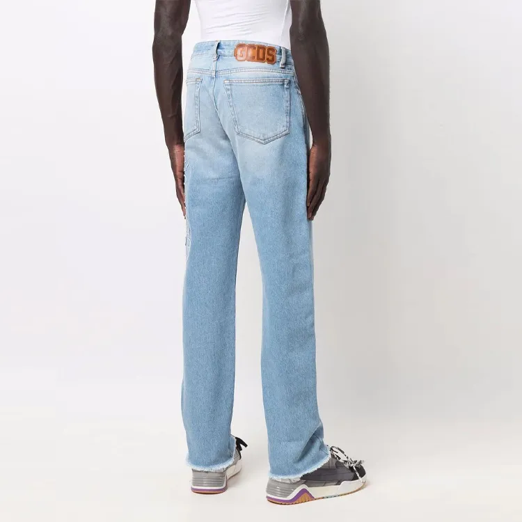 GCDS Light wash Wide leg Jeans-2