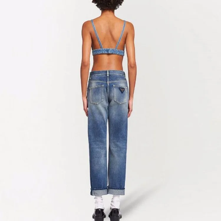PRADA Organic Denim Top Navy-1