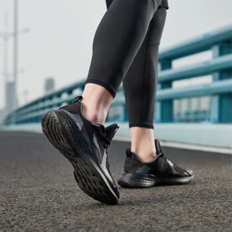 LiNing Soft Element Cushioned Anti-Slip Wear-Resistant Breathable Lightweight Low-Top Sports Casual Shoes Black-6