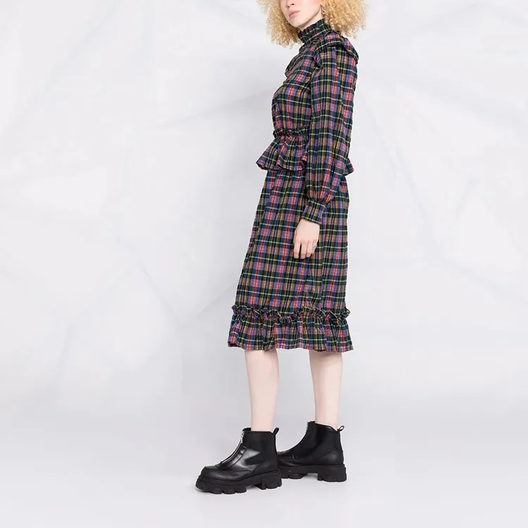 GANNI Long Sleeved Dresses Women's Multicolor-3