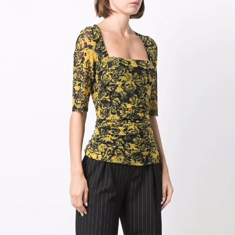 GANNI T-Shirts Women's Yellow-3