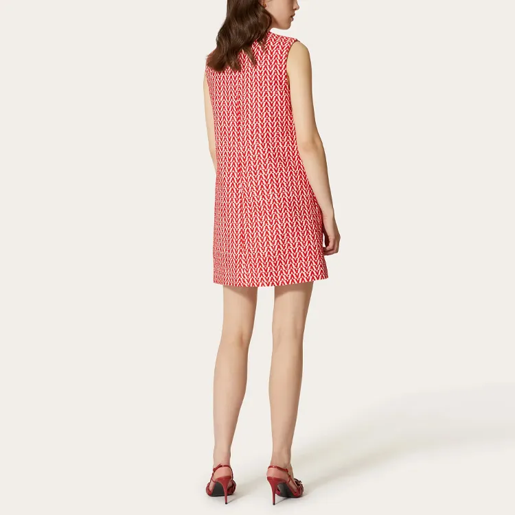 Valentino Sleeveless Dresses Women's Red-3