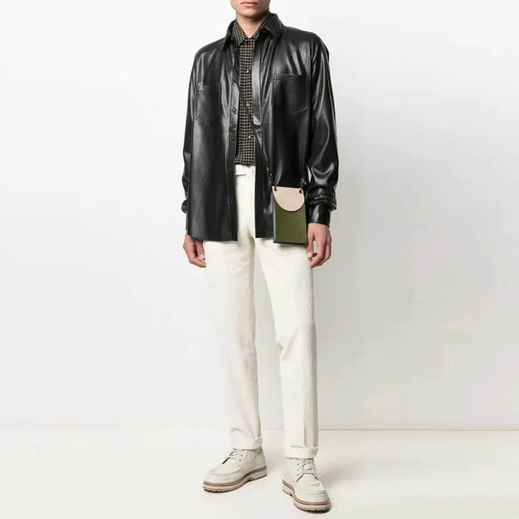 NANUSHKA Fringed Faux-leather Shirt Jacket-2