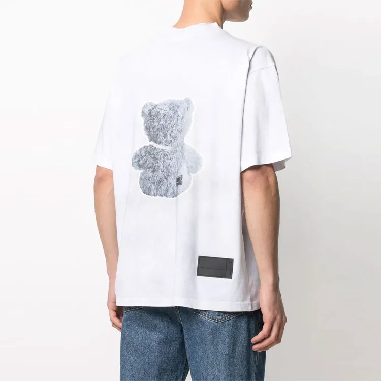 WE11DONE Negative Teddy Print T shirt-3