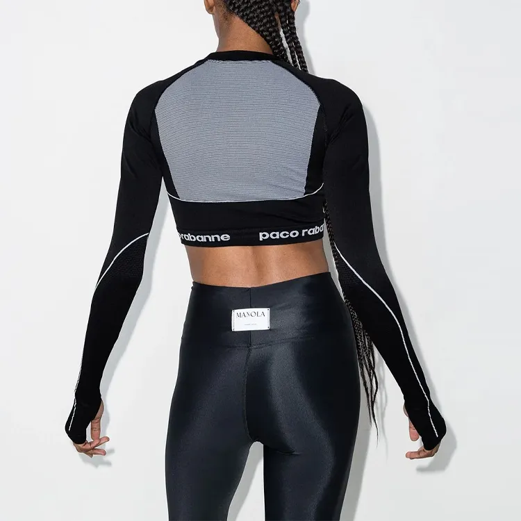 Paco Rabanne Crop Tops Women's Black-2