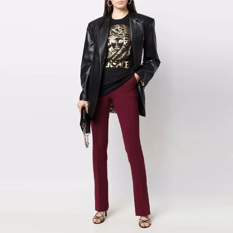 VERSACE SS22 Regular T Shirt Women's Black-1