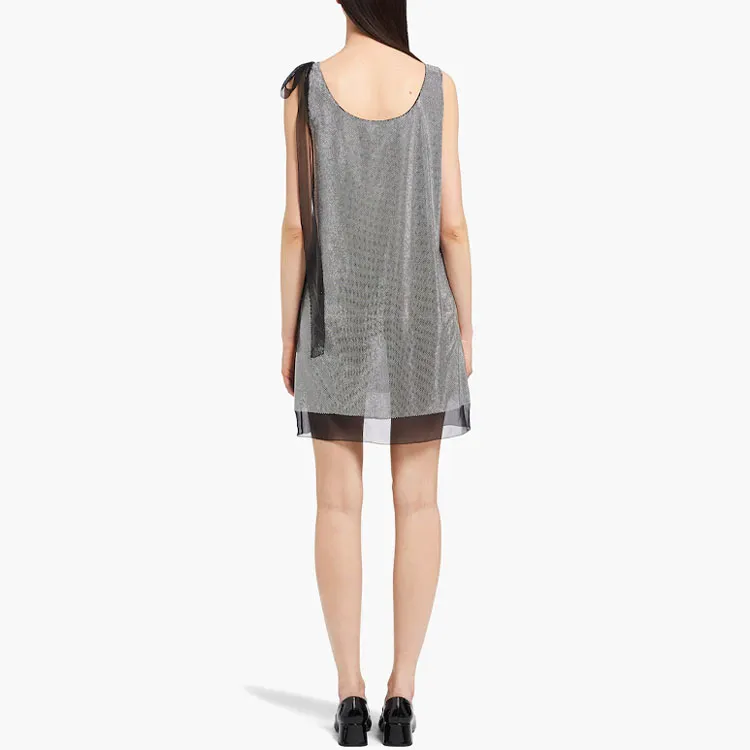 PRADA SS22 Sleeveless Dress Women's Gray-2