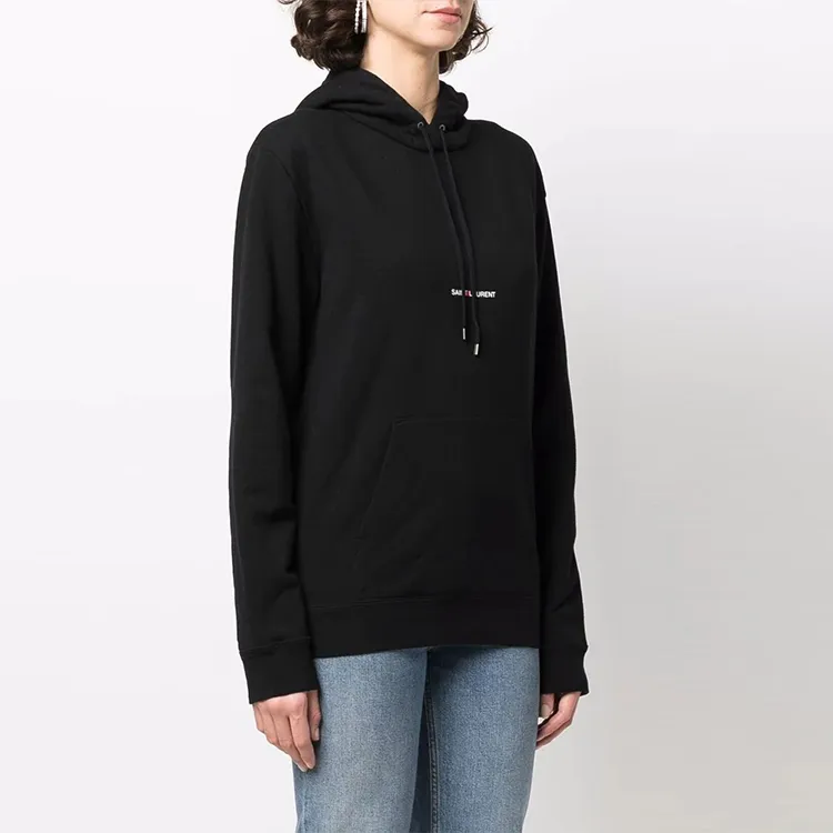 SAINT LAURENT Logo Print Hoodie-4