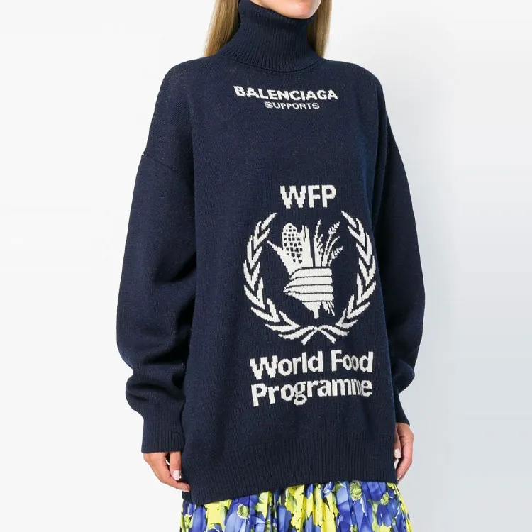 Balenciaga Sweater Women's Marine Blue-3