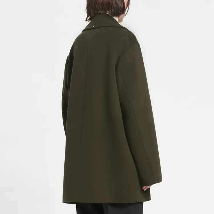 SportMax Coats Women's Army Green-2