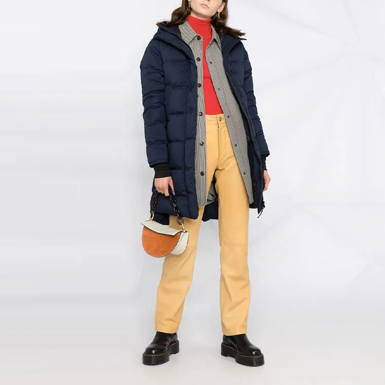 Canada Goose Logo Patch Hooded Quilted Coat-1