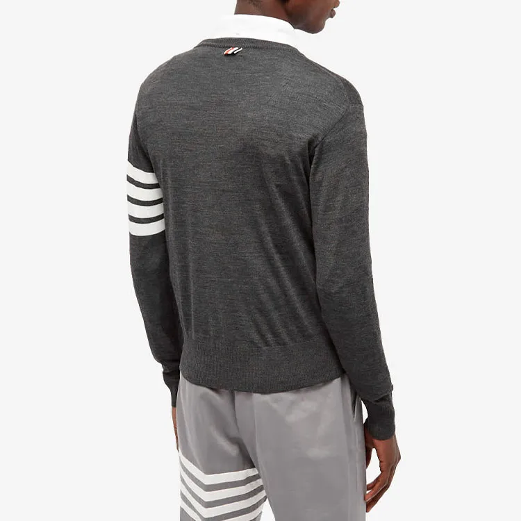 THOM BROWNE 4 Bar Crewneck Pullover-2