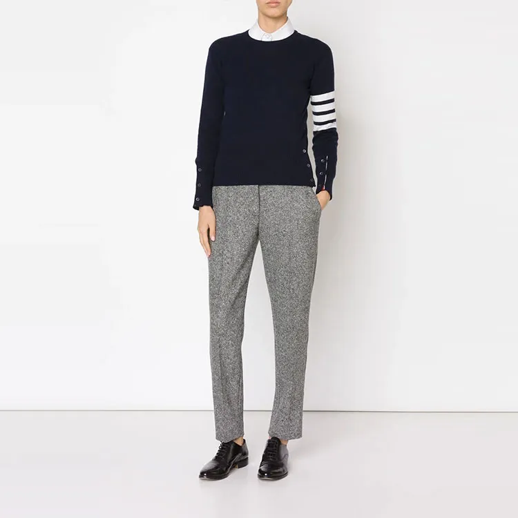 THOM BROWNE 4 Bar Crewneck Jumper-2