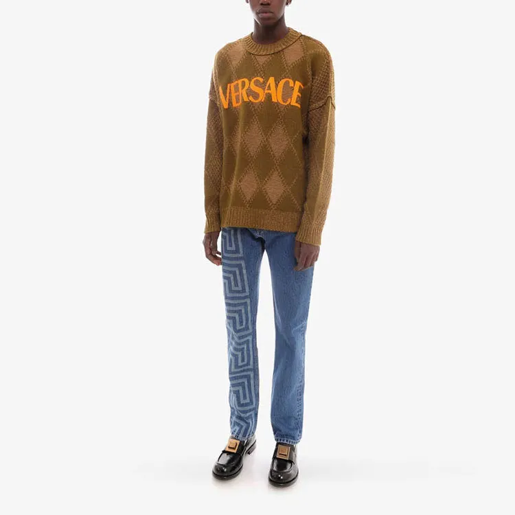 VERSACE Sweaters Men Brown-2