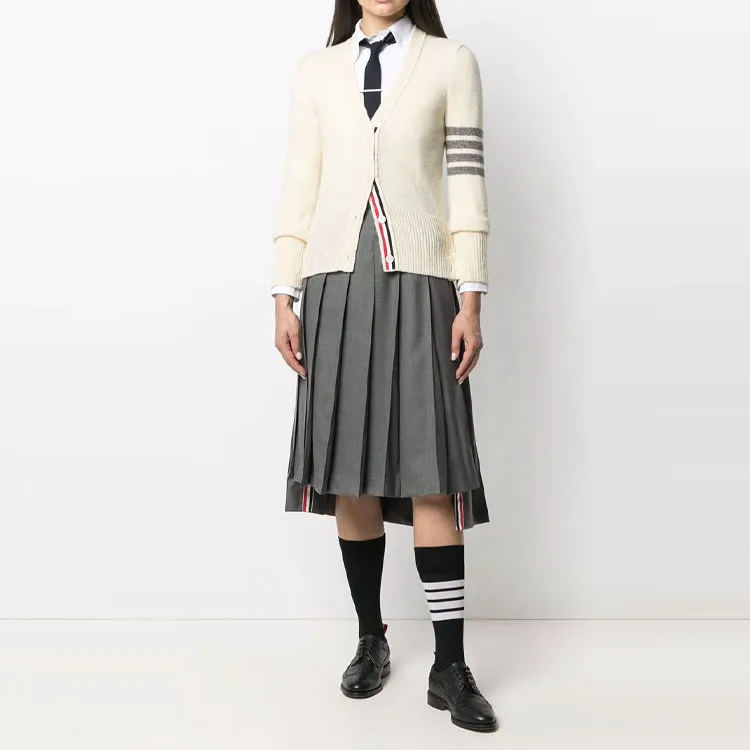 THOM BROWNE· FW21 Sweater Women's White-1