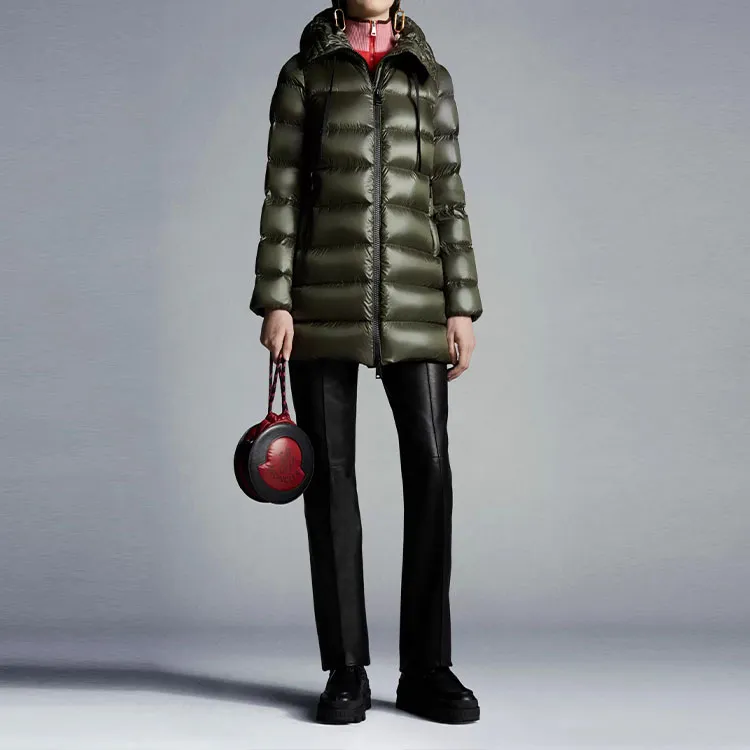 Moncler Suyen Series Down Jackets Women's Green-3