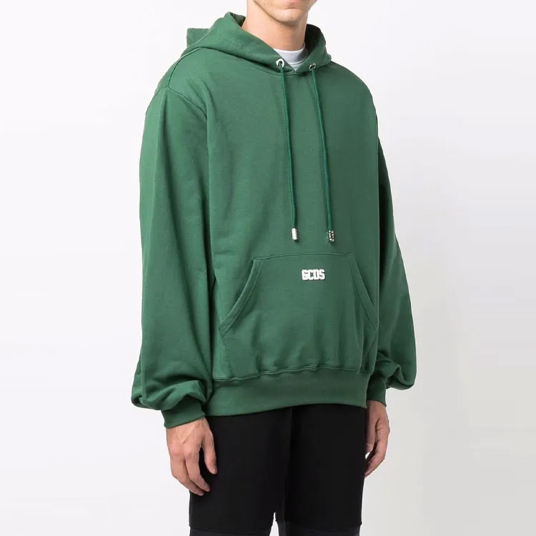 GCDS Logo Patch Drawstring Hoodie-2