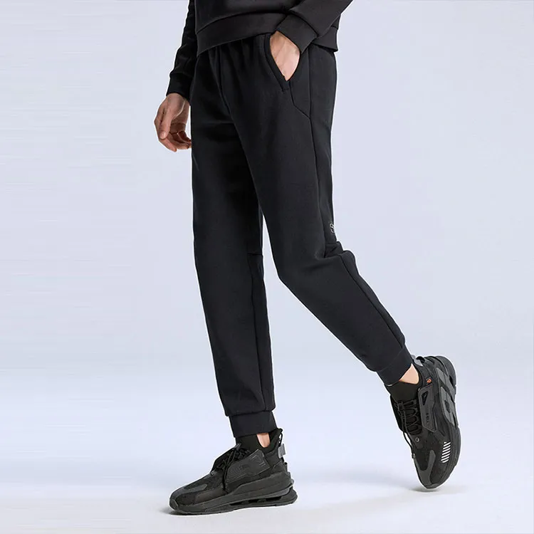 ANTA Variety Training Collection Knitted Sweatpants Men Black-5