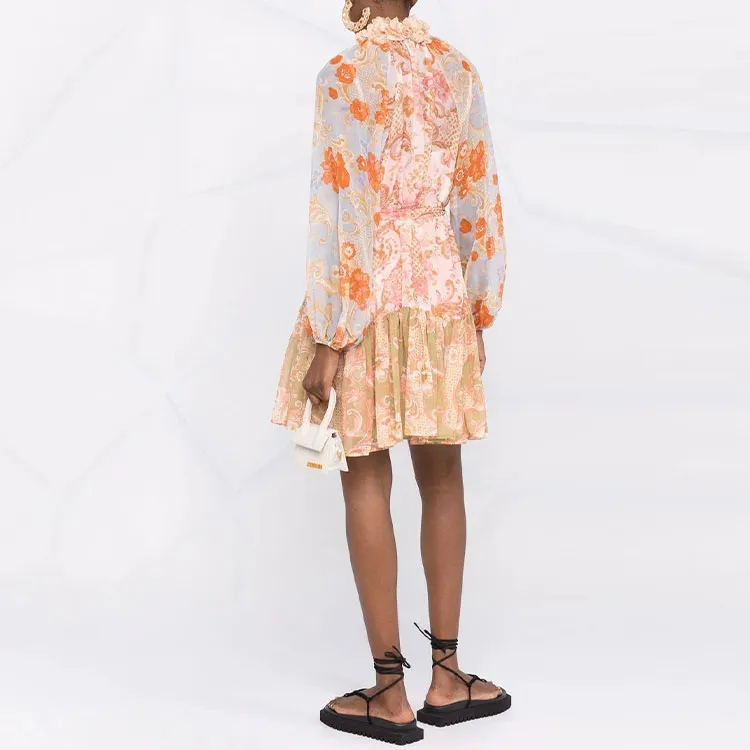 Zimmermann Long Sleeved Dress Women's Multicolor-3