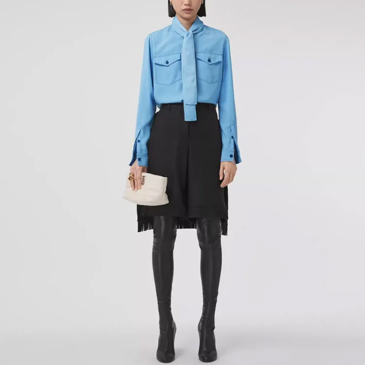 Burberry FW21 Shirt Women's Soft Cornflower Blue-1