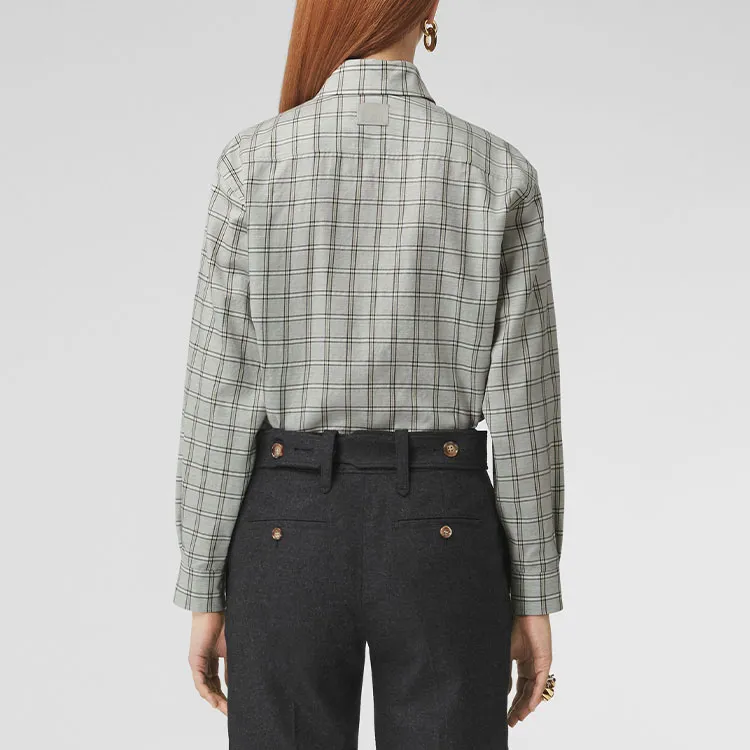Burberry Shirt Women's Medium Heather Gray-3