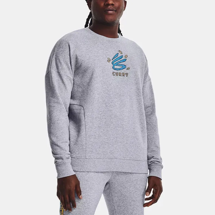 Under Armour Curry X Sesame Street Sweatshirts Men Gray-2