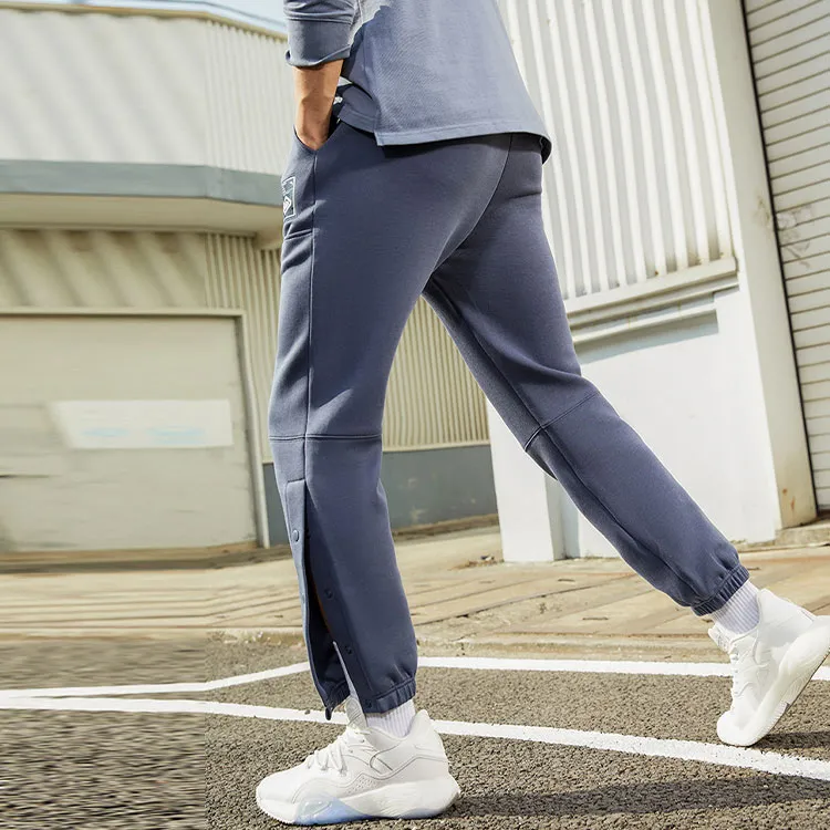 Anta Sports Pants Men's Navy Blue Gray-4