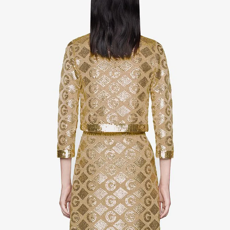 GUCCI FW21 Crop Top Women's Gold-1