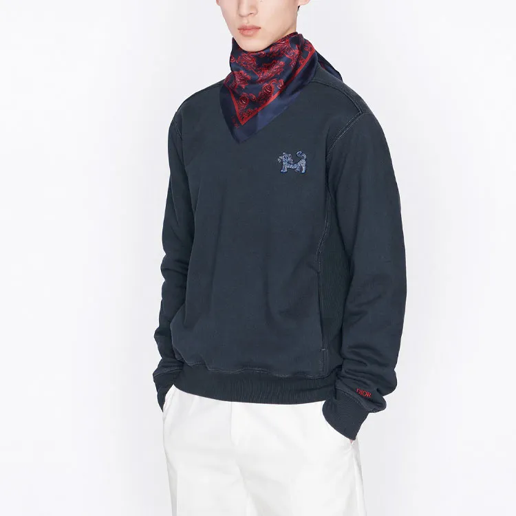 DIOR x KENNY SCHARF SS22 Sweatshirt Men's Dark Blue-4