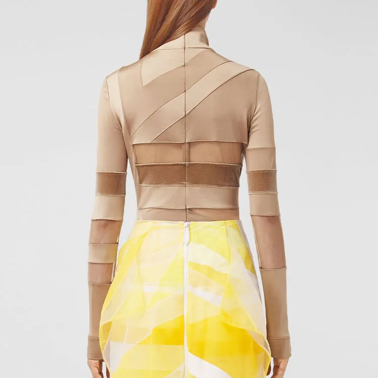 Burberry Union Jack Flag Print Bodysuit 'Dark Biscuit'-4