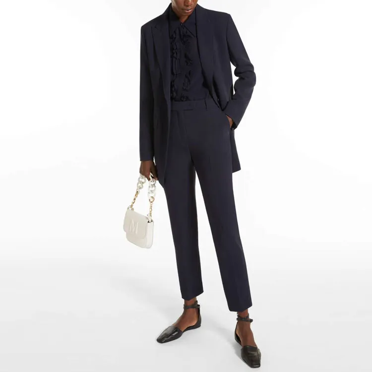MaxMara Studio Business Suit Women's Marine Dark Blue-3