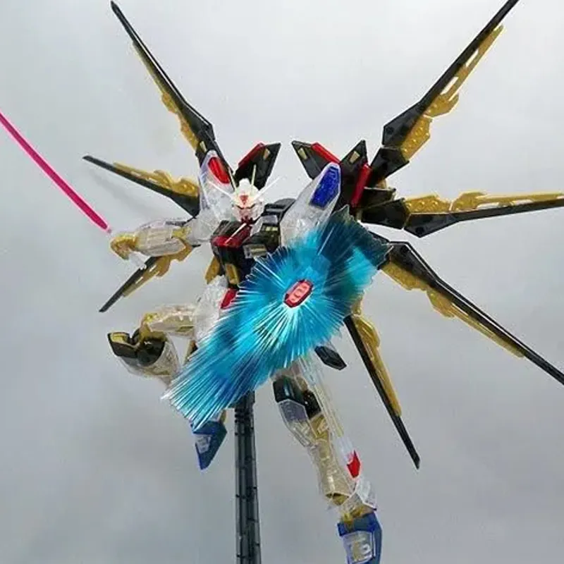 BANDAI MG 1 100 EXPO Limited Mobile Suit Gundam SEED Destiny Strike Freedom Gundam Transparent Model Kits 18cm-5