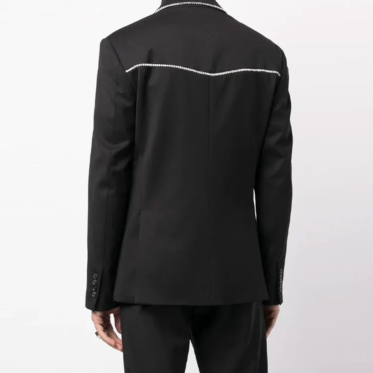 AMIRI Crystal Trim Single Breast Jacket-2