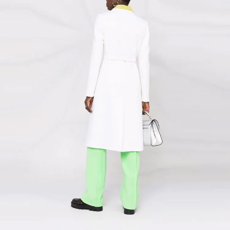 Valentino Trench Coats Women's White-3