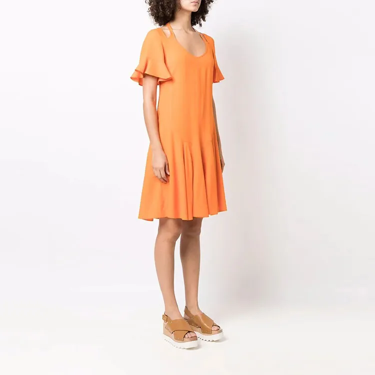 Stella McCartney Cut Out V Neck Midi Dress-3