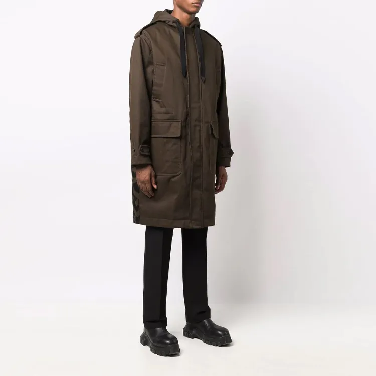 VERSACE Coats Men Brown-3