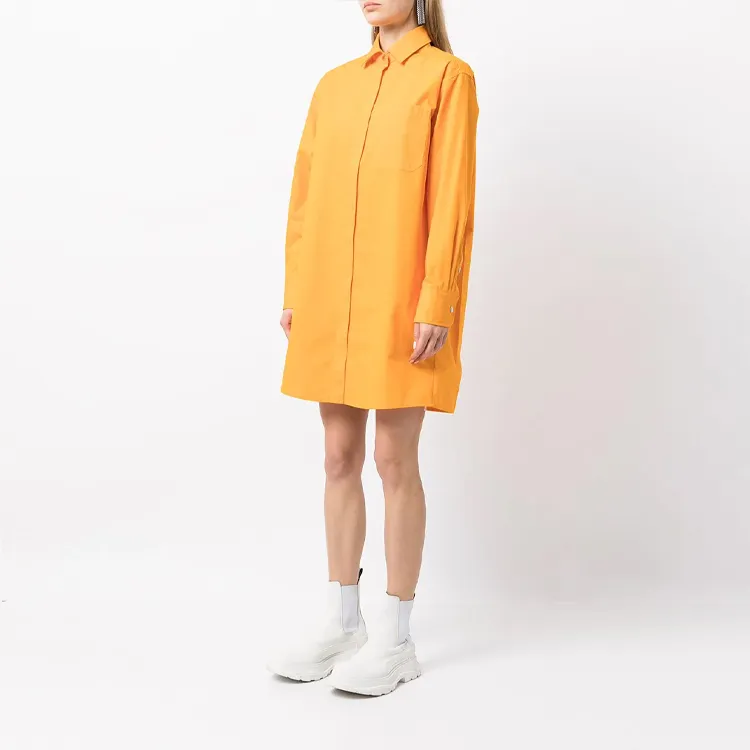 OFF-WHITE FW21 Long-Sleeved Dresses Women's Yellow-3