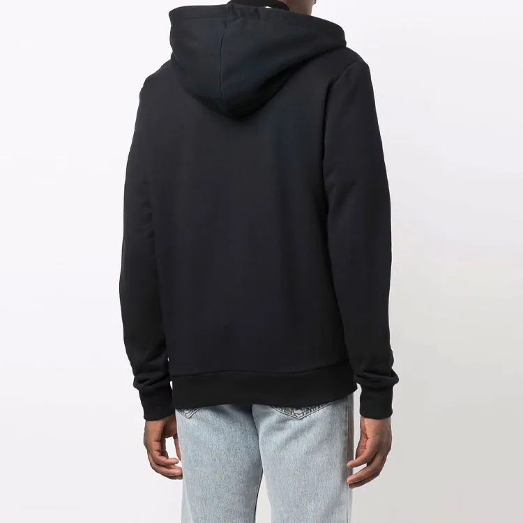 BALMAIN Logo Printed Zipped Drawstring Hoodie-3